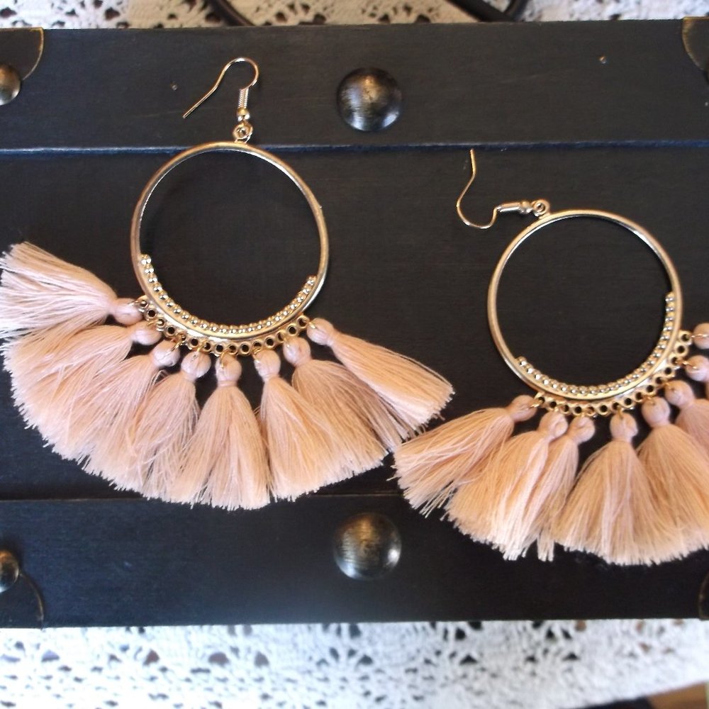$BOGO$Peach Boho Tassel Earrings